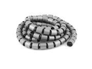 Unique Bargains Spiral Tube Cable Wire Wrap Computer Cord Management 40mm Dia 3Meter Long Gray