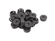 Cable Hose 21mm Mount Dia Snap in Webbed Bushing Harness Grommet Protect 22Pcs