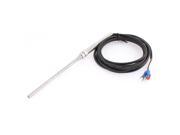 Unique Bargains 100mm x 5mm 2 M PT100 Type 0 400C Temprature Sensor Thermocouple Probe