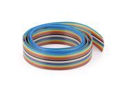 1.27mm Pitch 16 Way F M Connector Test Line Ribbon Wire Rainbow Color 70CM 2.3Ft