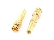 2 Pcs Twist Spring Gold plated BNC Male Plug Adapter Connector for CCTV Camera