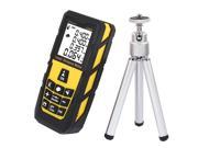 262ft 80M Digital Laser Distance Meter Measure Rangefinder Yellow w Tripod