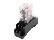 JQX 13F AC 110V Coil 8Pin DPDT Electromagnetic Power Relay w Socket Base