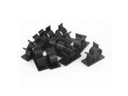 11 Pcs Self adhesive Cord Cable Tie Clamp Sticker Clip Holder Black 15.4mm