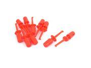 10pcs Electrical Probe Testing Lead Wire Hook Clip Kit Red