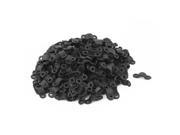 300 Pcs Black Plastic Arc Shaped Clip Clamp Fastener for 2mm Dia Cable Wire