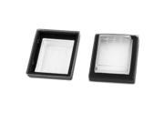 2 Pcs Clear Black Silicone Waterproof Rocker Switch Protect Cover Rectangle Cap