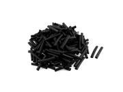 Electrical Cable Sleeve 50mm Length Polyolefin Heat Shrink Tubing Black 200Pcs