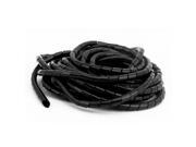 Unique Bargains 33ft Length 10mm Diameter Tube Computer Manage Cord Cable Wire Spiral Wrap Black