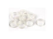 10 Pcs Clear White Silicone Waterproof Rocker Switch Protect Cover Round Caps