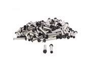 3.5mm x 1.1mm DC Power Jack Male Plug Connector Adapter Black Silver Tone 100pcs