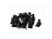 22 Pcs Self adhesive Cord Cable Tie Clamp Sticker Clip Holder Black 12.5mm
