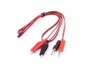 Multimeter Alligator Test Lead Clip to 4mm Banana Plug Probe Cable Cord 1Meter