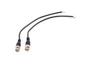 2Pcs BNC Male Plug Connector Coaxial RF AV Audio Video Cable 0.25M Length