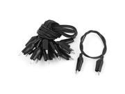 8pcs Black Insulated Double Ended Test Leads Crocodile Alligator Clip 47cm