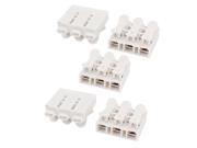 5Pcs 9 Port 1 In 2 Out Push in 2mm 3mm Dia Wire Connector 3 Way