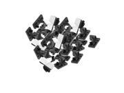 30Pcs 13mmx29mm White Adhesive Backed Nylon Wire Adjustable Cable Clips Clamps