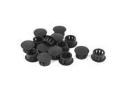 15 Pcs HP 16 16mm Mounting Hole Wire Cable Protector Nylon Snap Bushing Black