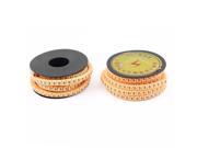 2pcs Flexible PVC Number 3 Printed Cable Marker Label Reel Roll for 2.5mm2 Wire
