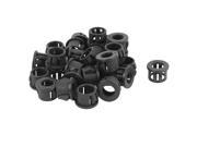 30pcs 13mm Mounted Dia Snap in Cable Bushing Grommet Protector Black