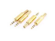 3.5mm Male Mono Audio Video Adapter Connector w Spring 4Pcs