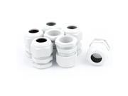 PG21 Compression Waterproof Stuffing 13 18mm Cable Glands White 7pcs