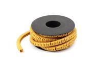 Yellow PVC Flexible Number 7 Pattern Cable Markers Tag Reel Roll for 2.5mm2 Wire