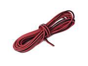 Indoor Outdoor Plastic Insulated Electrical Wire Cable Black Red 6 Meter