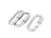 Unique Bargains 3 Pcs 10mm Quick Link Chain Fastener Hook Stainless Steel Joint Easy Clip Clamp