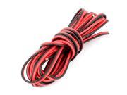 Black Red 22AWG Indoor Outdoor PVC Insulated Electrical Wire Cable 3 Meters Long
