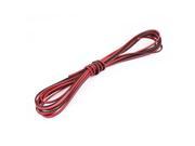 Indoor Outdoor Plastic Insulated Electrical Wire Cable Black Red 6.5 Meter