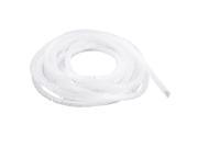 Unique Bargains 2 Pcs 10mm Dia 17.4FT Spiral Cable Wire Wrap Tube Computer Manage Cord clear