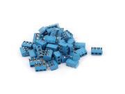 40Pcs 300V 16A 3 positions 1mm Pitch Pluggable Terminal Block Blue