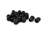 M20x1.5 Type Plastic Waterproof Cable Gland Connector 15pcs for 6 12mm Dia Wire