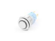 12V 16mm Dia Red LED Angle Eyes Latching Metal Pushbutton Switch Raised Top