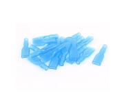 4.8mm Female Spade Wire Terminal Connector Insulated Cap Sleeve Cover Blue 18Pcs