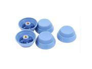 5pcs 7mm Female Thread Blue Plastic Desk Electric Fan Vane Rotary Nuts
