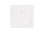 On Off Press Button 1 Gang 2 Way Wall Switch Home Light Lamp Control White