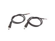 CCTV Camera DC 5.5 x 2.1mm Male Plug Power Cable Connector Wires 2Pcs