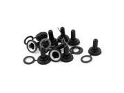 10 Pcs 11mm Dia. Black Rubber Waterproof Toggle Switch Cover Cap Boot