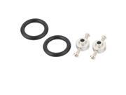 2Pcs 3mm Hole Dia RC Propeller Prop Saver Adapter w Black Rubber O Ring