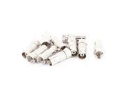 10 Pcs F Type Male to Female Straight RF Coax TV Adapter Connectors Silver Tone