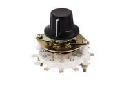 KCT 2 Pole 5 Throw 6mm Shaft Band Channel Rotary Switch Selector w Cap