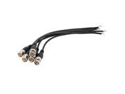 5Pcs BNC Male Plug Connector Coaxial RF AV Audio Video Cable 0.25M Length