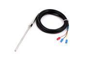 2 Meter Cable PT100 Thermocouple Temperature 5*100mm Sensor Probe