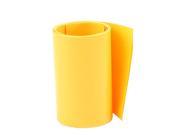 3.3ft 66mm Flat 38mm Dia PVC Heat Shrink Tubing Yellow for 18650 Battery