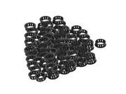 100 Pcs 24.5mm x 30mm Round Cable Harness Protective Snap Bushing SK 30 Black
