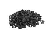 100pcs 16mm Mounted Dia Snap in Cable Bushing Grommet Protector Black
