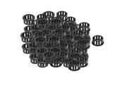 100 Pcs 19mm x 16mm Round Cable Harness Protective Snap Bushing SK 19 Black