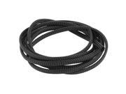 150cm Black Expandable Braided Wire Cable Sheathing Sleeving Power Cord Casing